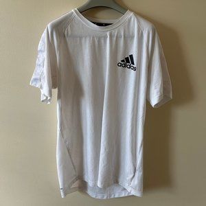 ADIDAS Men's White Short-Sleeve Tee